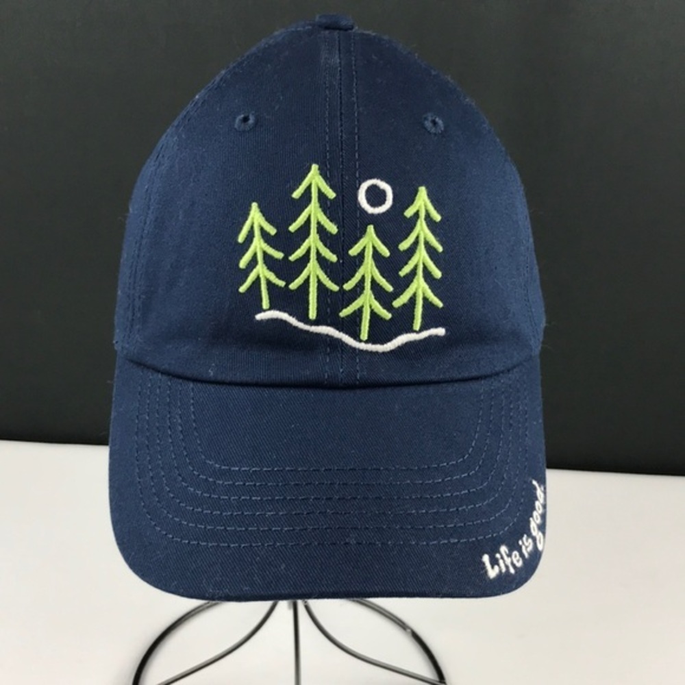 Life is Good - ‘Evergreen Trees’ cap. Navy. OS NWT - Picture 1 of 4